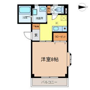 1K 間取り図