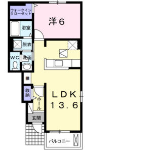 1LDK 間取り図