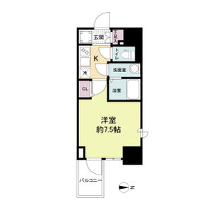 1K 間取り図