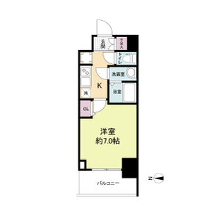 1K 間取り図