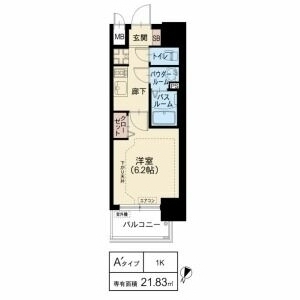 1K 間取り図