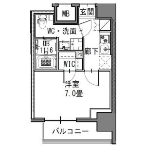 1K 間取り図