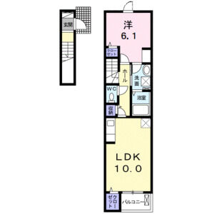 1LDK 間取り図