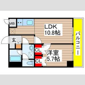 1LDK 間取り図