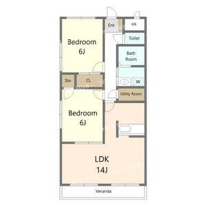 2LDK 間取り図