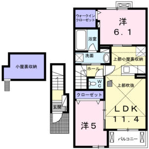 2LDK 間取り図