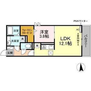 1LDK 間取り図