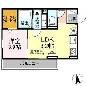 1LDK 間取り図