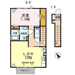 1LDK 間取り図