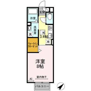 1K 間取り図