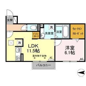 1LDK 間取り図