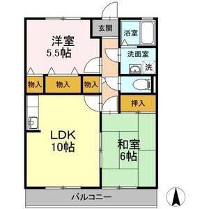2LDK 間取り図