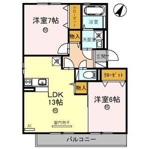 2LDK 間取り図
