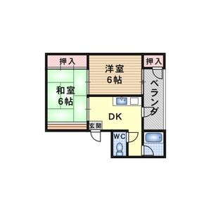 2DK 間取り図