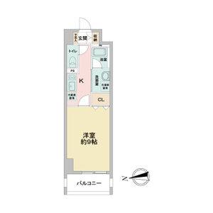 1K 間取り図