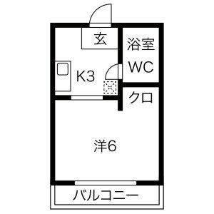 ワンルーム 間取り図