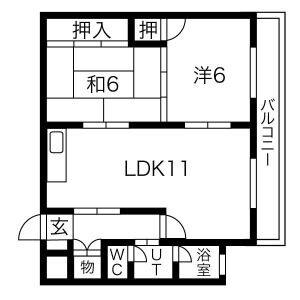 2LDK 間取り図