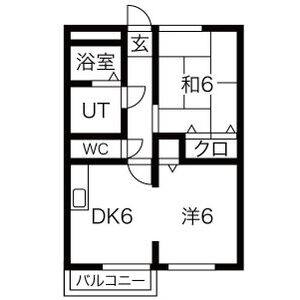 1LDK 間取り図