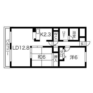 2LDK 間取り図