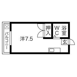 ワンルーム 間取り図