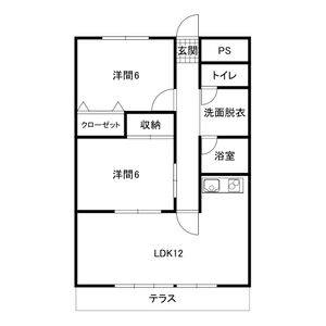 2LDK 間取り図