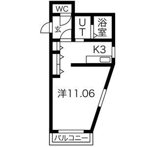 1K 間取り図