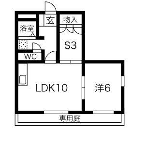 2LDK 間取り図