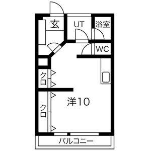 1K 間取り図