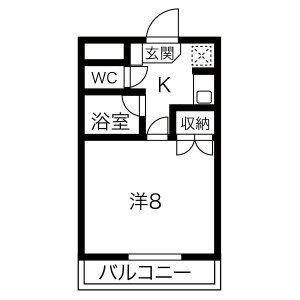 1K 間取り図