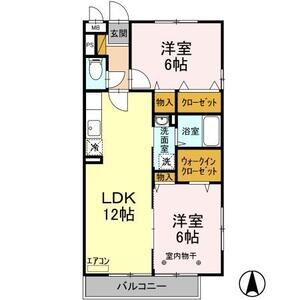 2LDK 間取り図