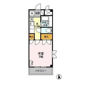 1K 間取り図