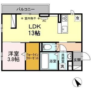 1LDK 間取り図