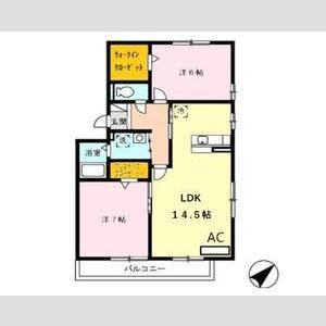 2LDK 間取り図