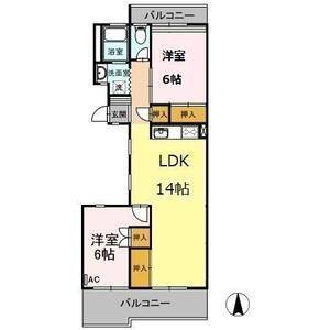 2LDK 間取り図