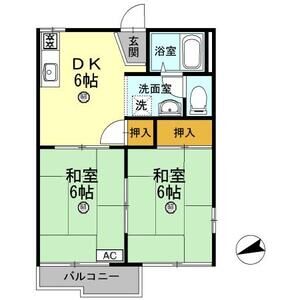 2DK 間取り図