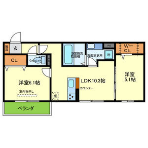 2LDK 間取り図