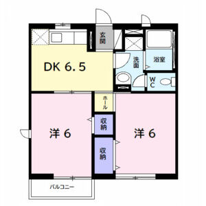 2DK 間取り図