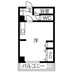 1K 間取り図