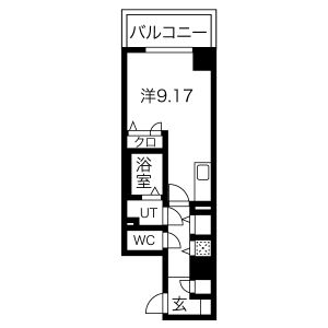 ワンルーム 間取り図