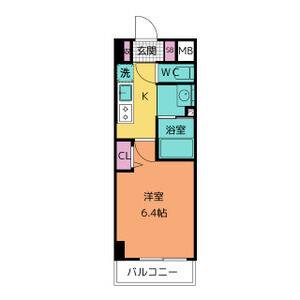 1K 間取り図