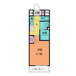 1K 間取り図