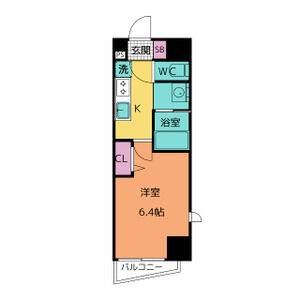 1K 間取り図