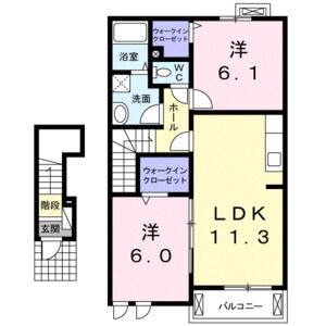 2LDK 間取り図