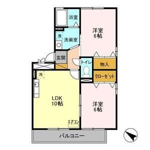 2LDK 間取り図