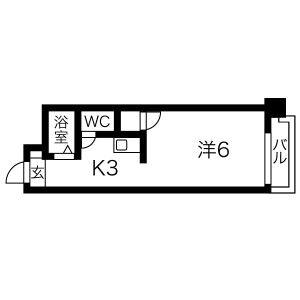 1K 間取り図