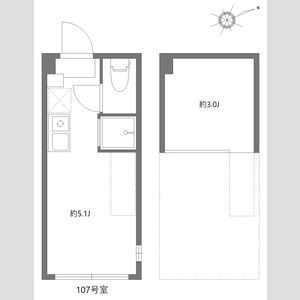 ワンルーム 間取り図