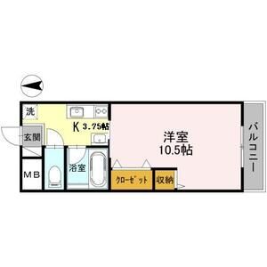 1K 間取り図