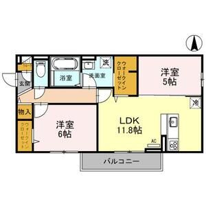 2LDK 間取り図