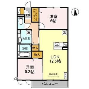 2LDK 間取り図