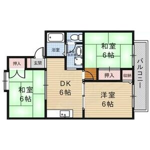 3DK 間取り図